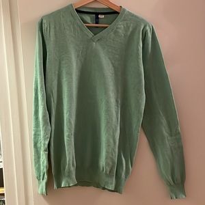 H&M Divided Olive V-Neck Pullover Sweater Mens Size S